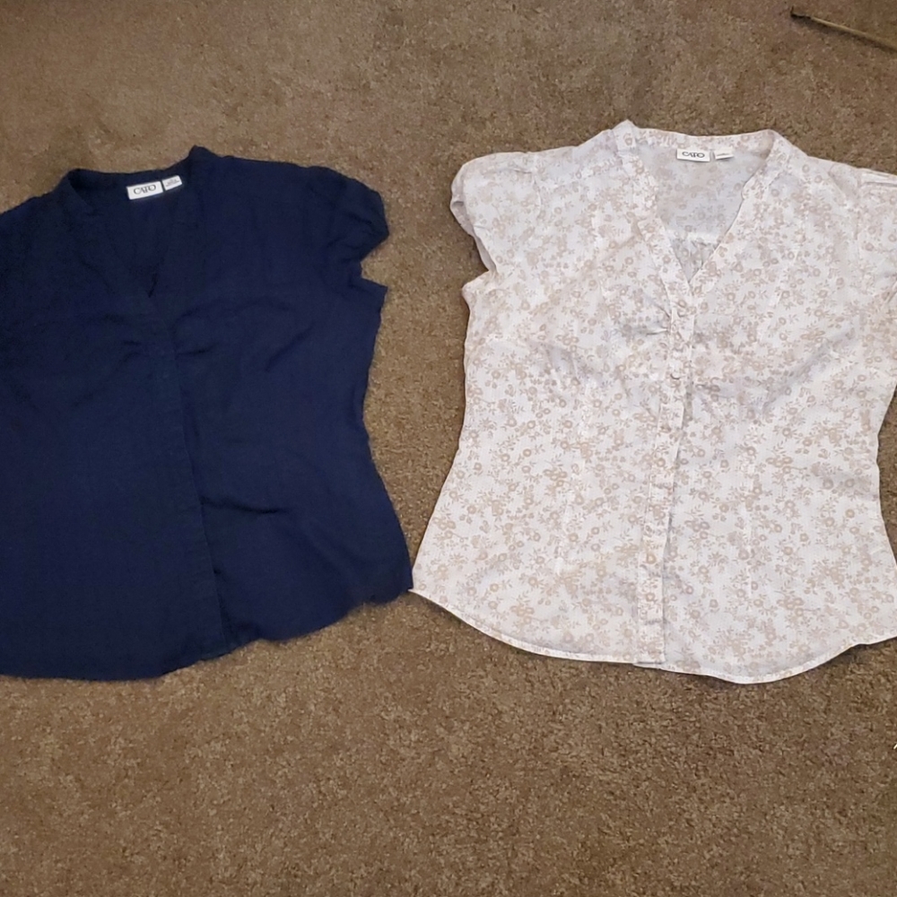 2 Button Down tops by CATO